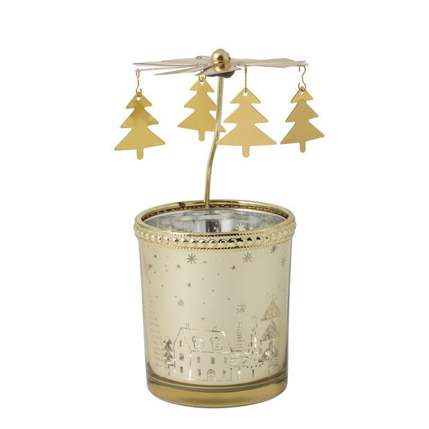 Lanterna Winter Collage Villeroy & Boch in vetro con decori oro 13 cm