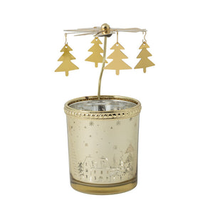 Lanterna Winter Collage Villeroy & Boch in vetro con decori oro 13 cm