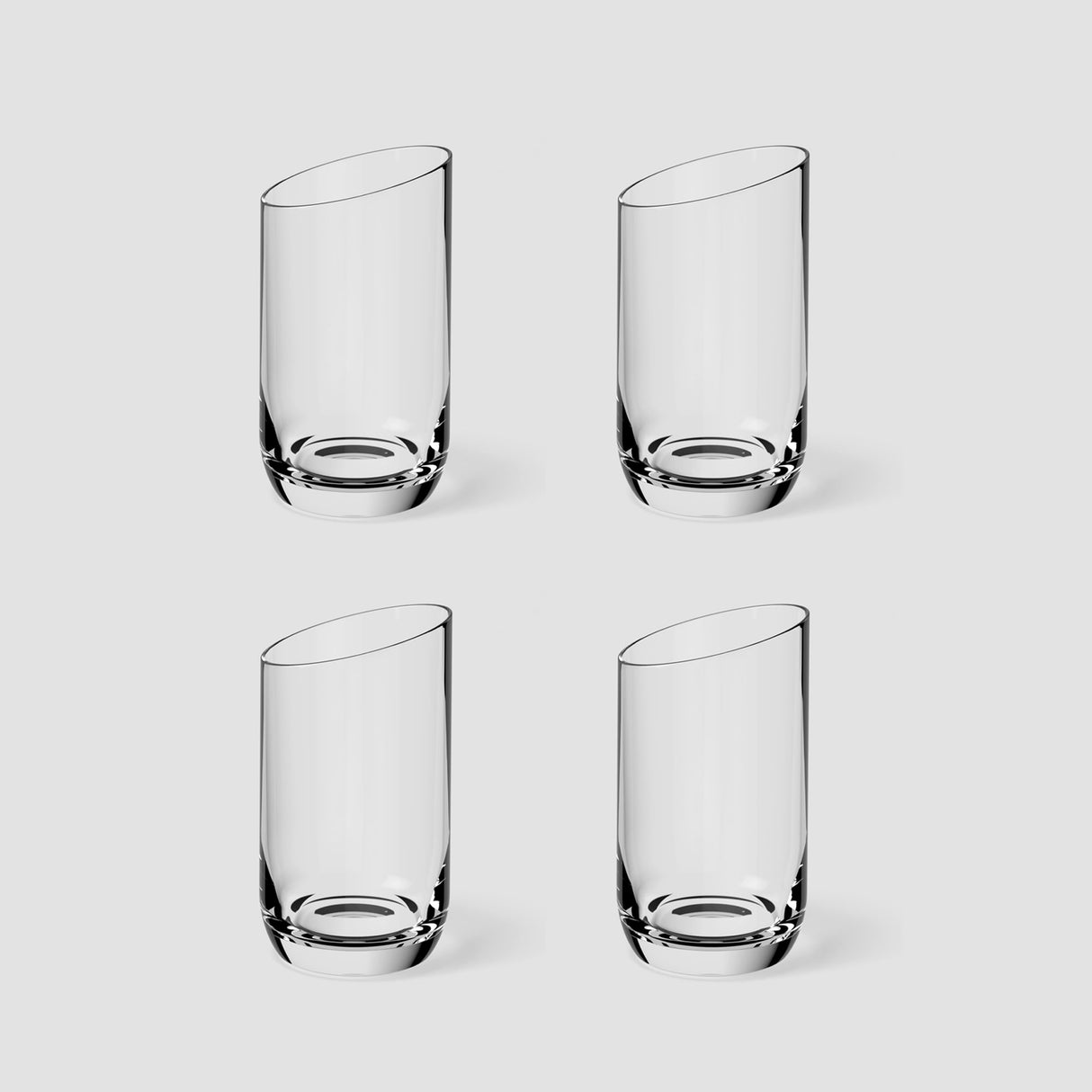 Set 4 bicchieri acqua NewMoon Villeroy & Boch in cristallo asimmetrico