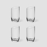Set 4 bicchieri acqua NewMoon Villeroy & Boch in cristallo asimmetrico