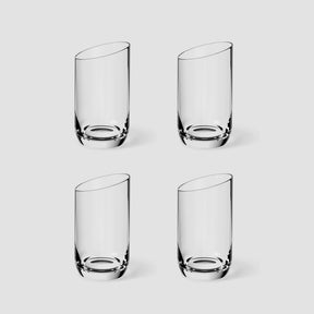 Set 4 bicchieri acqua NewMoon Villeroy & Boch in cristallo asimmetrico