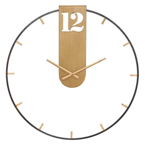 Orologio da parete Mauro Ferretti in ferro color oro e nero 60 cm