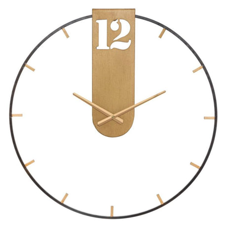 Orologio da parete Mauro Ferretti in ferro color oro e nero 60 cm