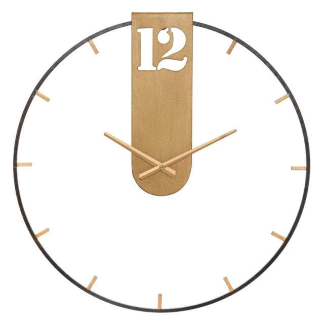 Orologio da parete Mauro Ferretti in ferro color oro e nero 60 cm