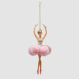 Addobbo ballerina EDG Enzo De Gasperi in resina rosa 18 cm