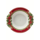 Vassoio centrotavola Fitz and Floyd in porcellana decoro natalizio 40 cm