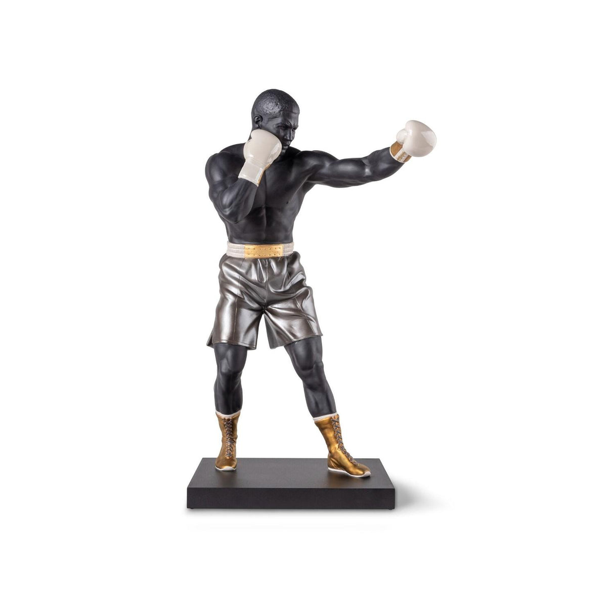 Scultura Pugile Lladrò in porcellana dettagliata 61x35 cm