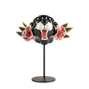 Scultura Pantera Selvaggia Lladrò in porcellana collezione Ink 17x38 cm