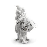 Statuina coppia Il Giorno Più Felice Lladrò porcellana opaca e argento