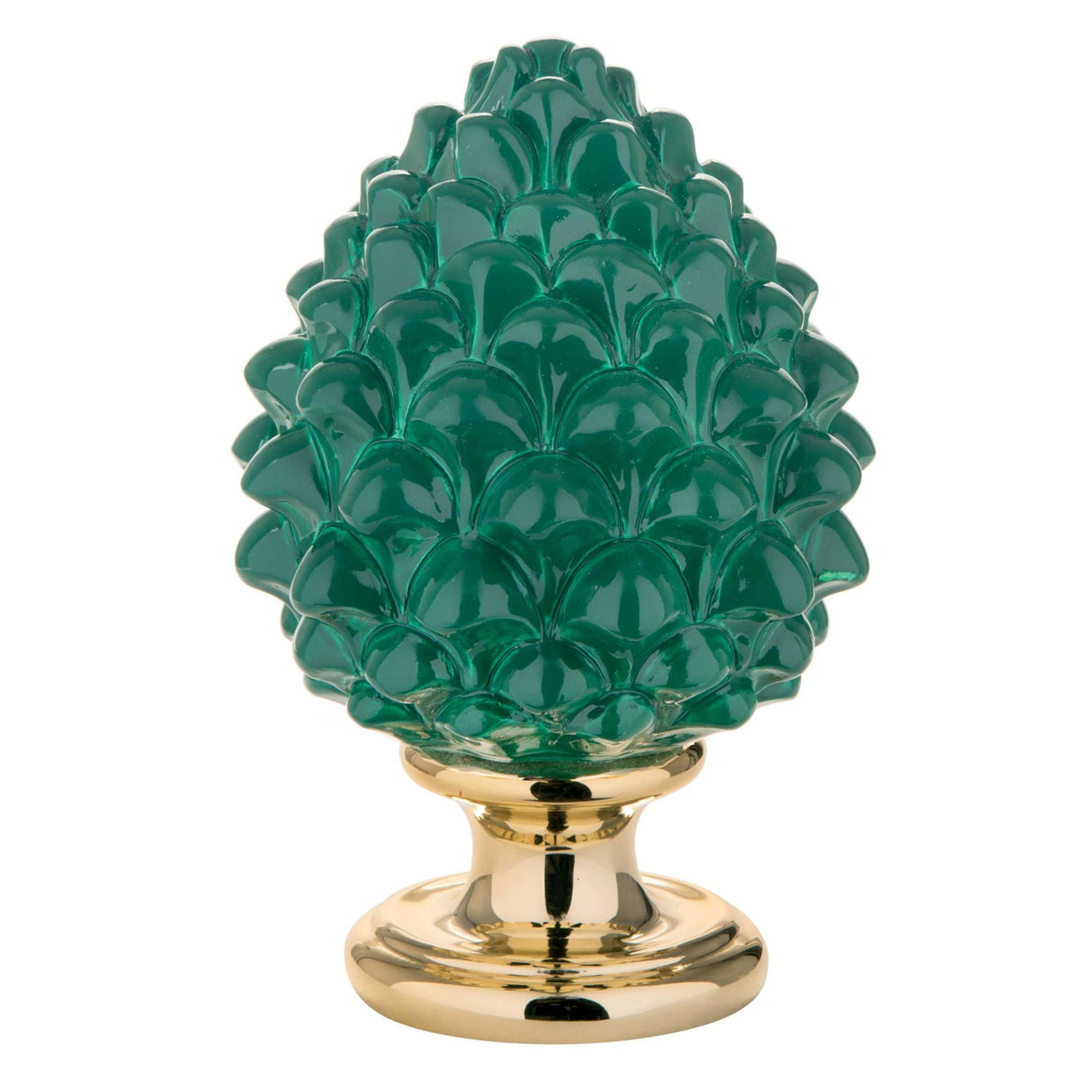 Pigna siciliana Bongelli Preziosi in marmorino verde 17 cm
