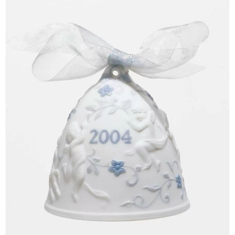 Campana di Natale Lladrò in porcellana decorata 8x8x9 cm