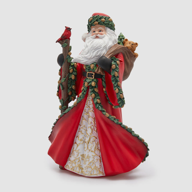 Statuina Babbo Natale viandante EDG in poliresina 47x32 cm