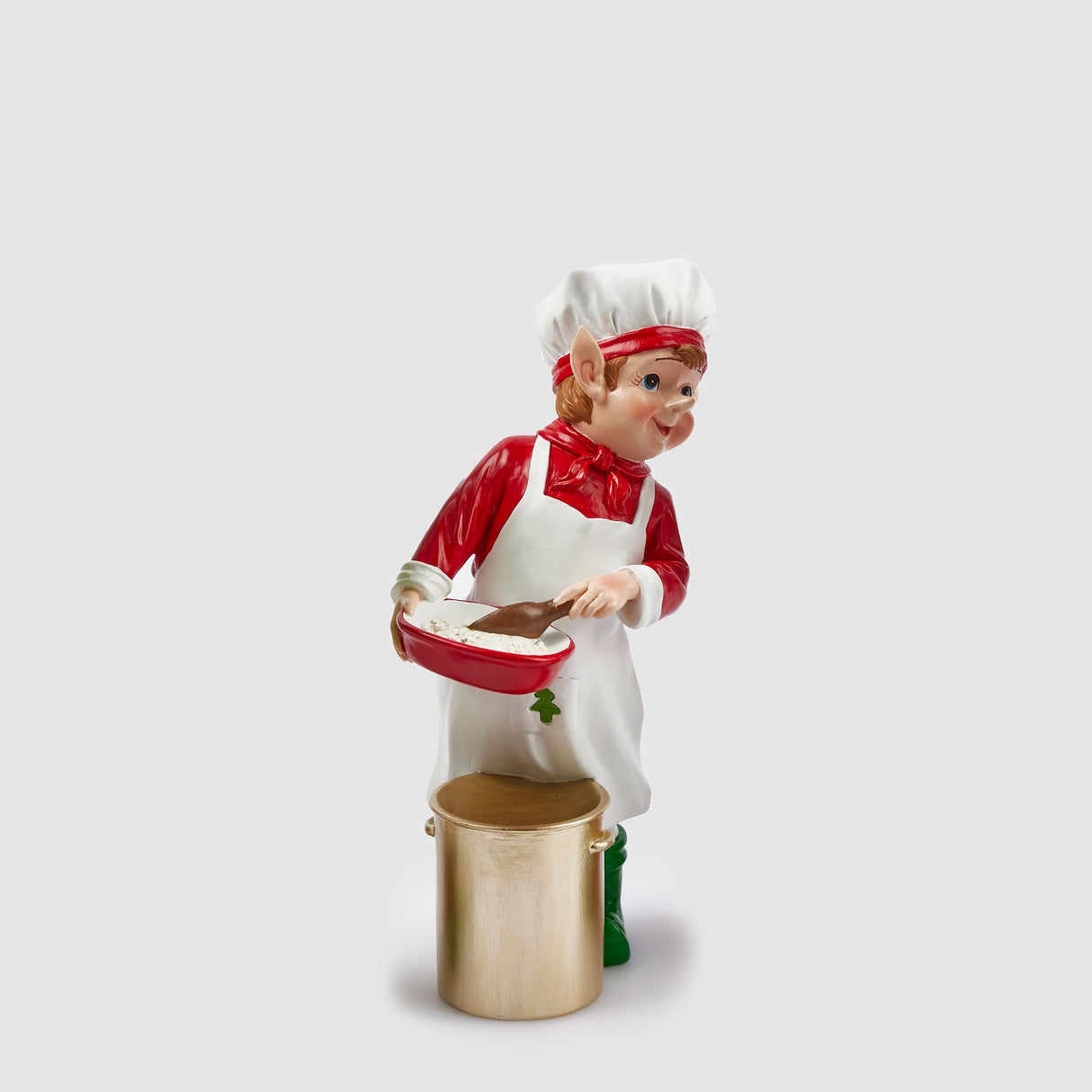 Elfo cuoco EDG in resina con grembiule da chef 30 cm