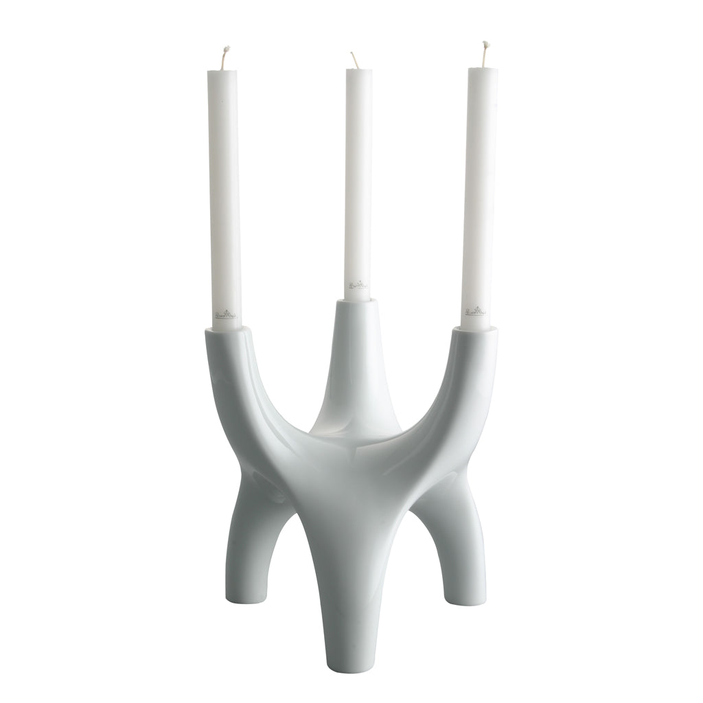 Candeliere Free Spirit Rosenthal in porcellana bianca 23 cm
