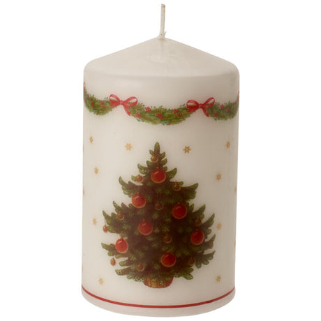 Candela Albero di Natale Villeroy & Boch in cera decorata 7x12 cm