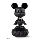 Scultura Topolino Lladrò in porcellana nera opaca 31x17 cm