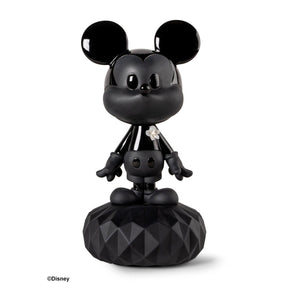 Scultura Topolino Lladrò in porcellana nera opaca 31x17 cm