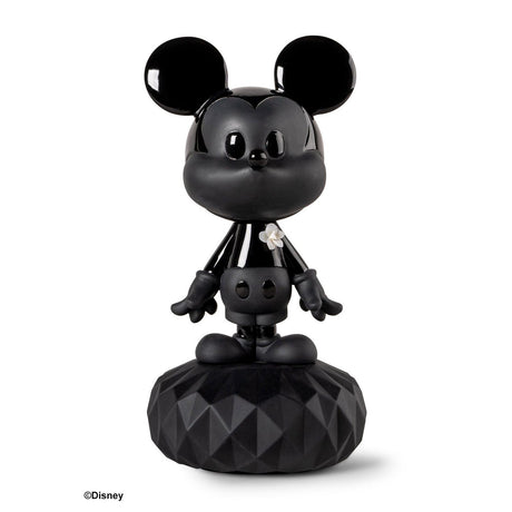 Scultura Topolino Lladrò in porcellana nera opaca 31x17 cm