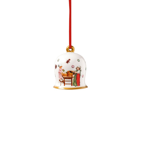 Campana natalizia Villeroy & Boch in porcellana decorata 7 cm