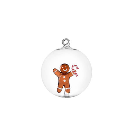 Pallina di Natale Ichendorf in vetro con decoro Schiaccianoci 8 cm