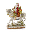 Babbo Natale su cavallo Fitz and Floyd in porcellana dipinta 42 cm