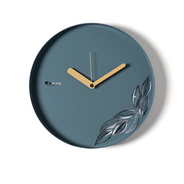 Orologio minimal Alba Arti & Mestieri in ferro color petrolio 30x30 cm