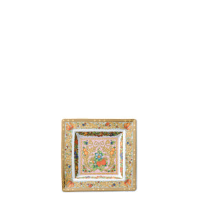 Ciotola quadrata Versace Le Jardin in porcellana con decori floreali 14x14 cm