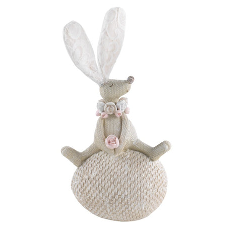 Coniglietto di Pasqua Mascagni Casa in resina decorativa 18x9,5 cm