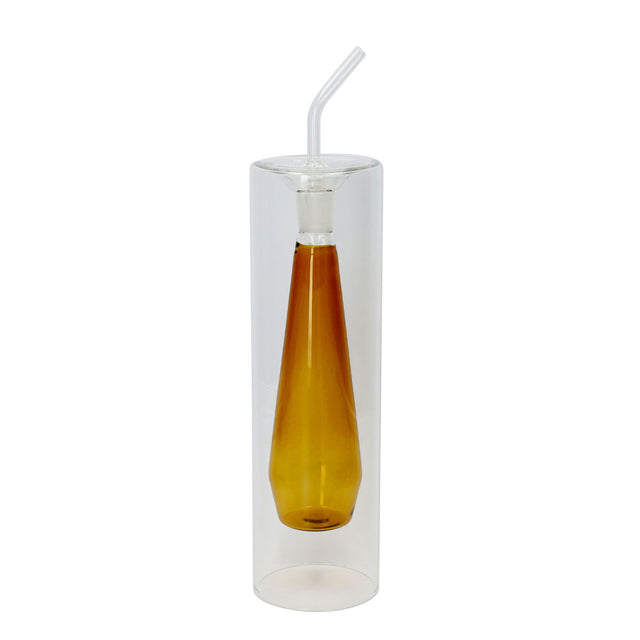 Oliera Elegant Brandani in vetro trasparente con interno color ocra 250 ml
