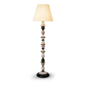 Lampada da terra Firefly Lladrò in porcellana con paralume in tessuto 162 cm