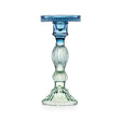 Candeliere Atena Emò Italia in vetro colorato verde e blu 22 cm