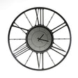 Orologio da parete Big Ruota Ceart in metallo nero con specchio fumè 100 cm