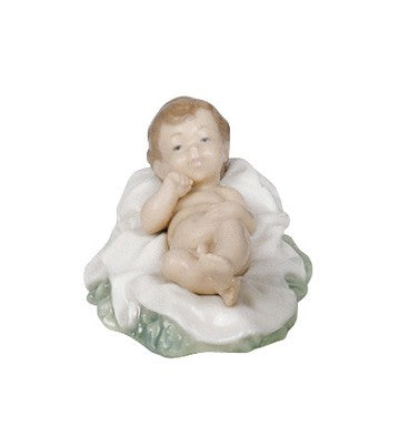 Gesù Bambino NAO in porcellana 6x10 cm per presepe natalizio