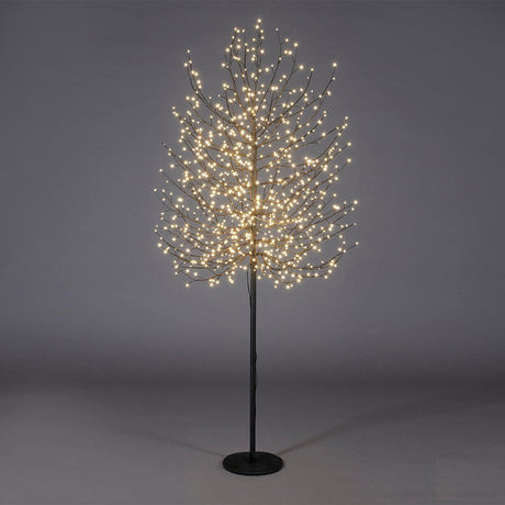 Faggio luminoso EDG in metallo nero 210 cm con 1300 LED