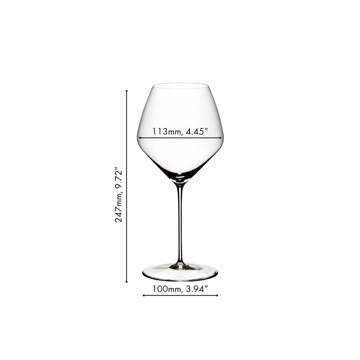 RIEDEL Veloce Red Wine Glass Pinot Nero Nebbiolo Set 2 Pieces 765ml Crystal