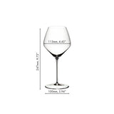 RIEDEL Veloce Red Wine Glass Pinot Nero Nebbiolo Set 2 Pieces 765ml Crystal
