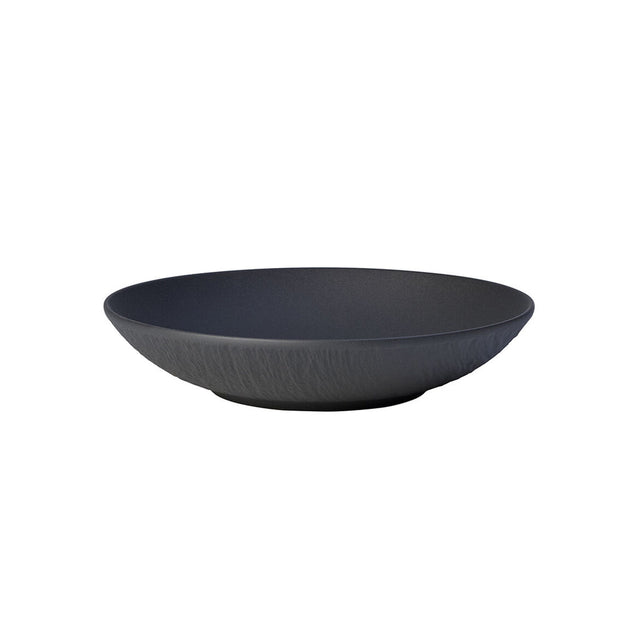 Set piatti fondi Villeroy & Boch porcellana nera effetto ardesia 23,5 cm