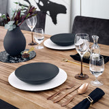 VILLEROY &amp; BOCH Manufacture Rock 6 Pieces Deep Plate Bowl 23.5cm Black