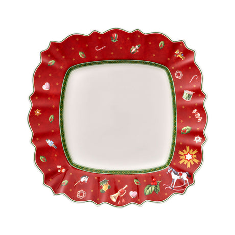 Piatto piano quadrato Toy's Delight Villeroy & Boch in porcellana 28 cm