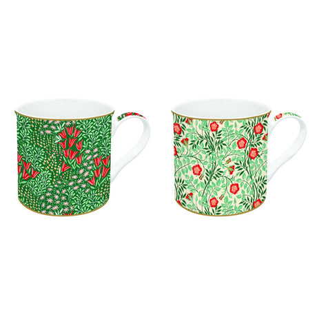 Set 2 tazze mug Floral Fantasy Easy Life in porcellana decoro floreale 300ml
