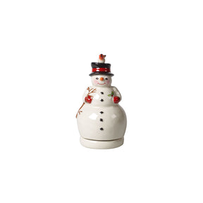 Pupazzo di Neve rotante Villeroy & Boch in porcellana decorata 17 cm