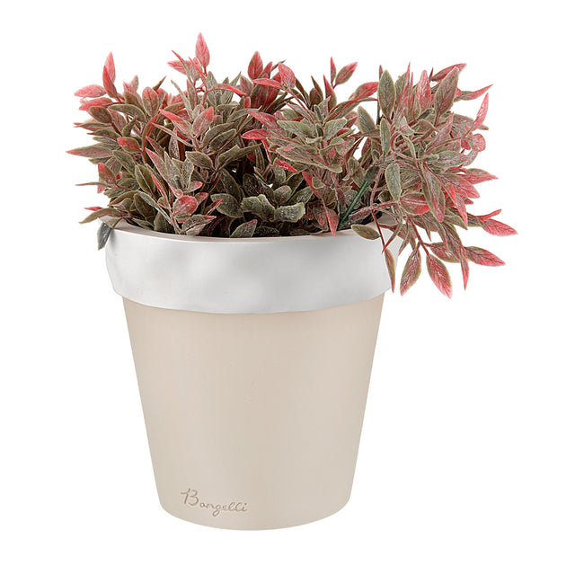 Vaso per piante grasse Bongelli Preziosi in marmorino color nocciola 7,5 cm