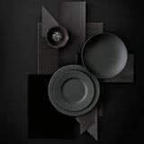 VILLEROY & BOCH Manufacture Rock Nero Set 6 Pezzi Piatto Piano 27cm Porcellana