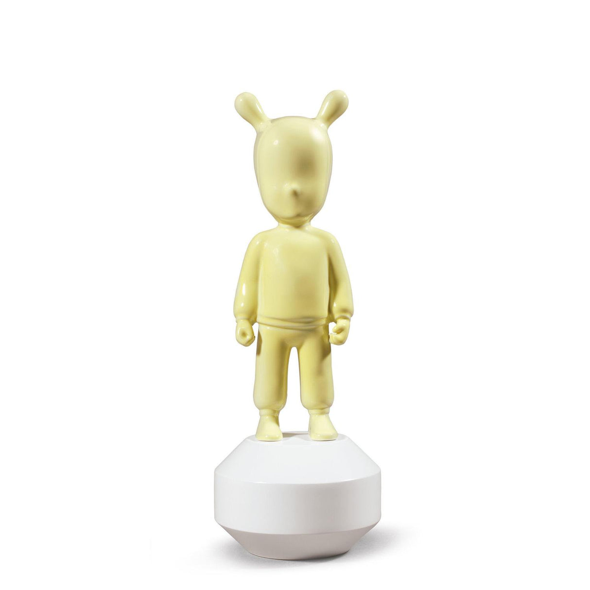 Statuetta The Yellow Guest Lladrò in porcellana gialla 30x11 cm