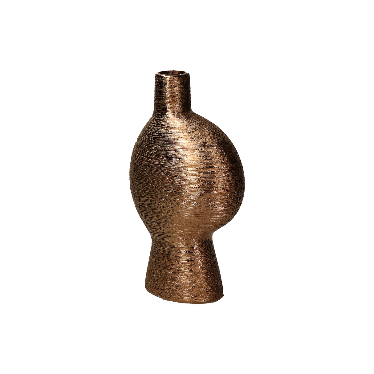 DOMESTIC RITUALS Eufemia Modern Decorative Vase 20cm Gold Ceramic
