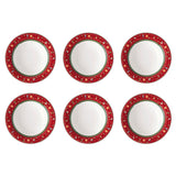Set 6 piatti fondi Villeroy & Boch porcellana decoro natalizio 23 cm