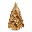 Albero di Natale Foglie Palais Royal in resina dorata 41x26 cm