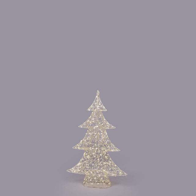 Albero Led Pearls EDG in metallo oro chiaro 80x54 cm con 500 microled