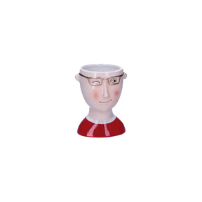 Vaso cachepot Mimmo Rituali Domestici in ceramica rossa 16 cm