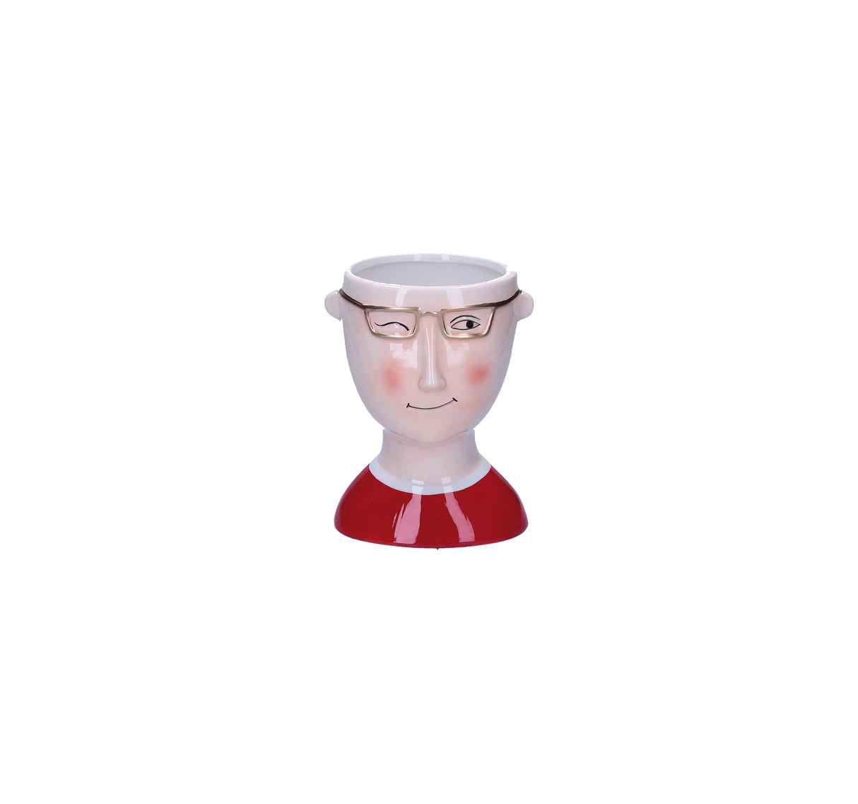 DOMESTIC RITUALS iRobinson Mimmo Cachepot Vase 16cm Red Ceramic